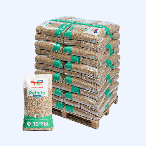 Palette de Pellets Premium en sac, 66 sacs de 15kg